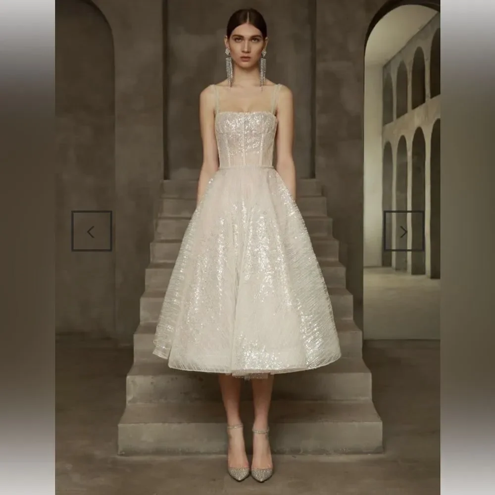 Bronx and Banco Mademoiselle Bridal Midi Dress/ size M - Picture 1 of 10